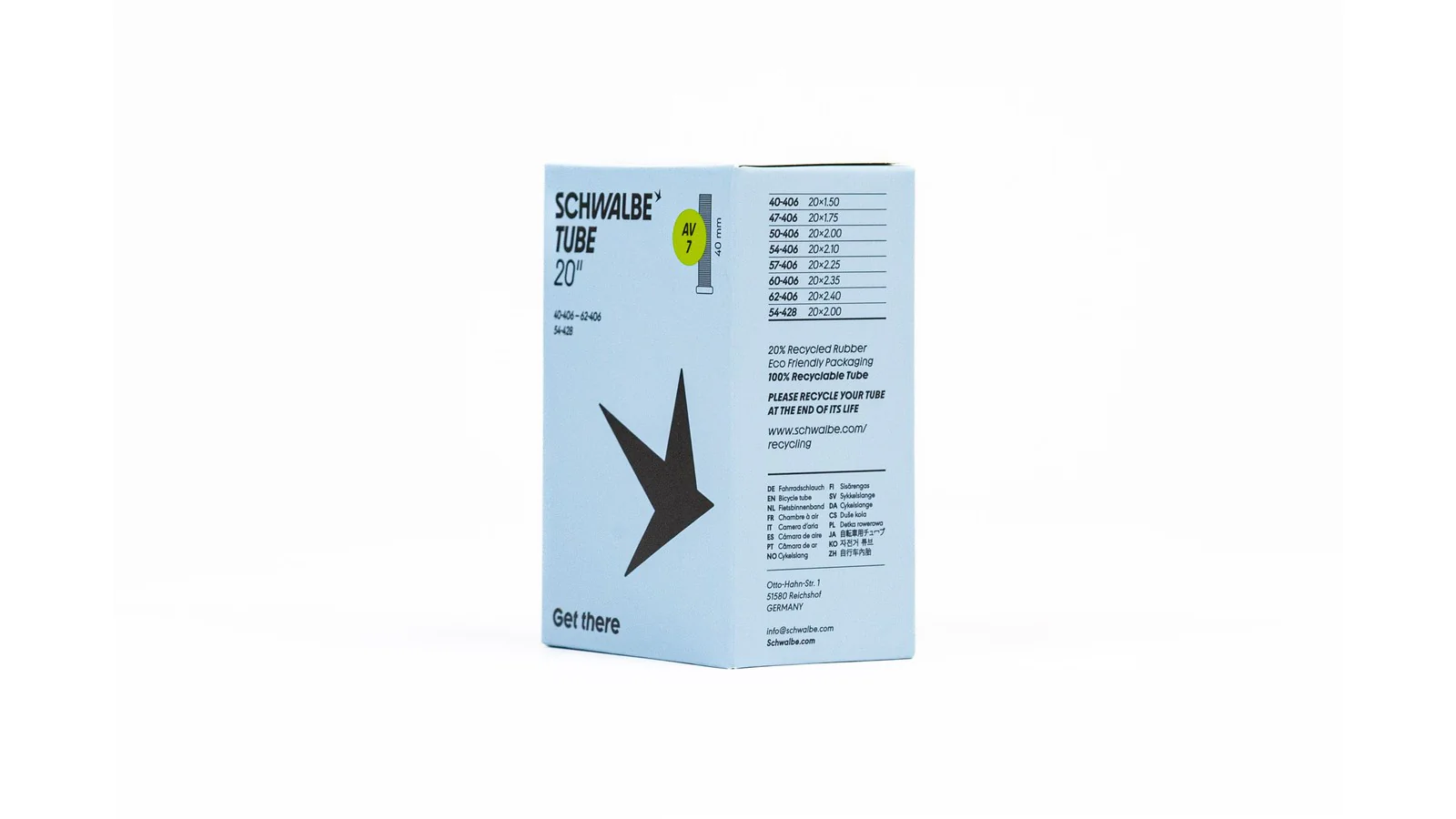 Chambre à air Schwalbe 20" - Presta / Schrader 40 mm - Image 4