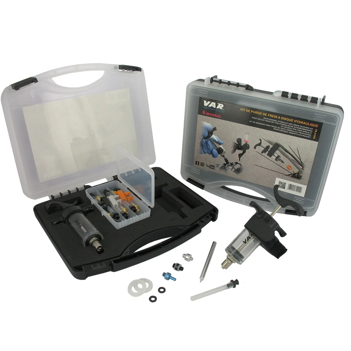 Kit de purge pour frein hydraulique VAR FR-31100 (DOT) et FR-31000 (Minéral)